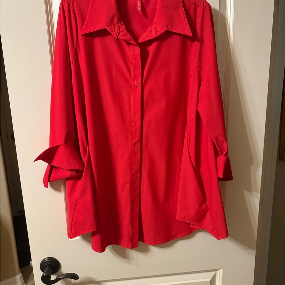 I.c. Collection red swing blouse